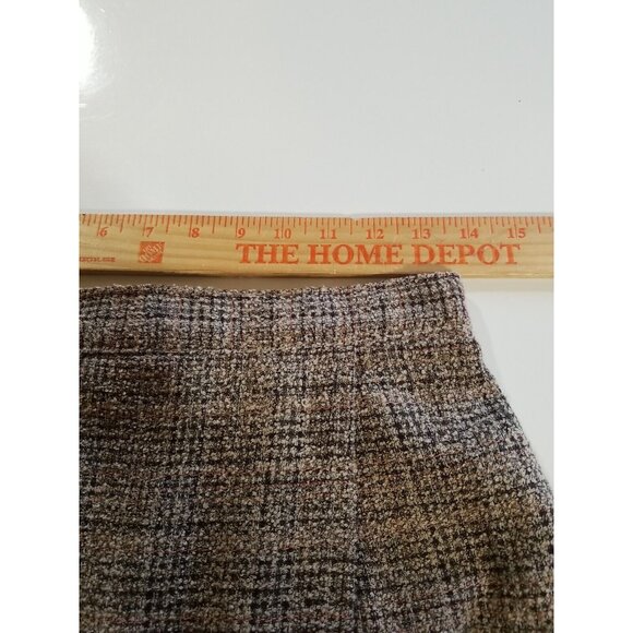 Vtg Skirt Blazer Suit Brown Tweed 5 Button Decorative Trim Faux Wrap Skirt Midi - Picture 8 of 16